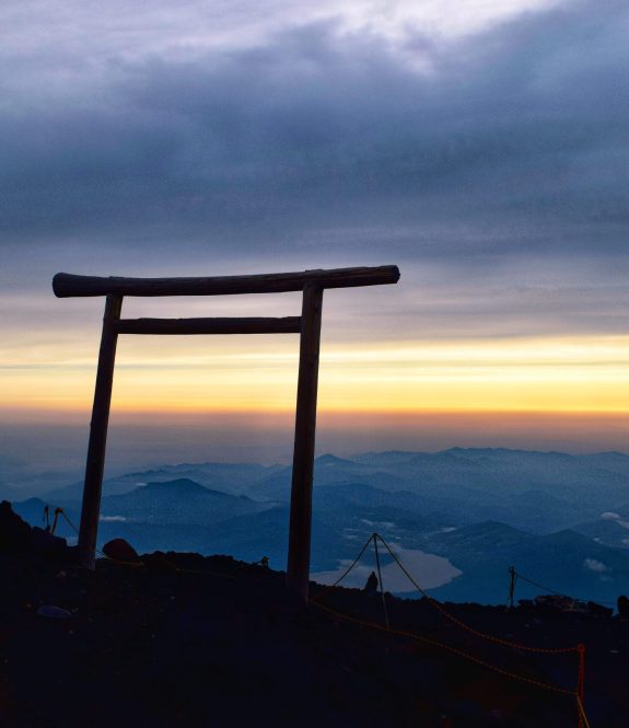 Summit of Mt. Fuji, Japan at sunrise