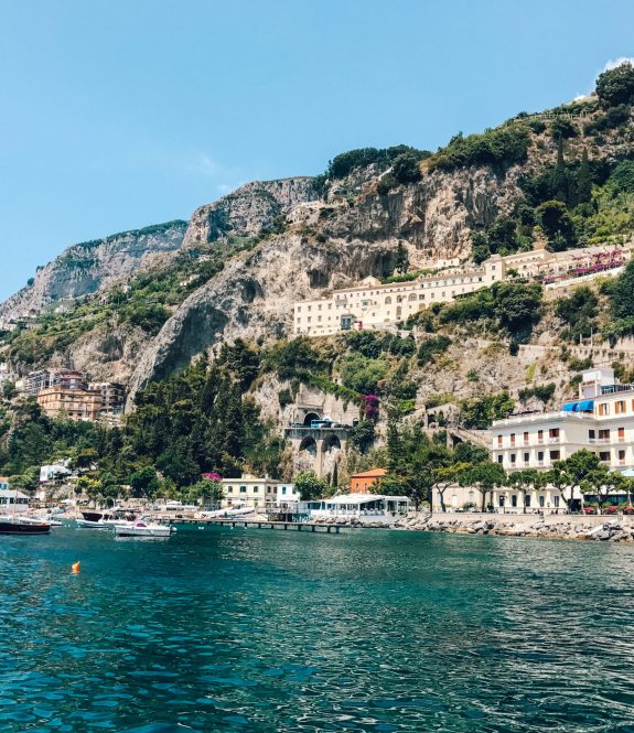beautiful buildings along the Mediterranean Sea